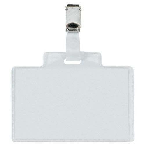 Ausweishalter - SEI Rota Pass 3 E - Querformat - Metall & PVC - 9,5 x 6 cm