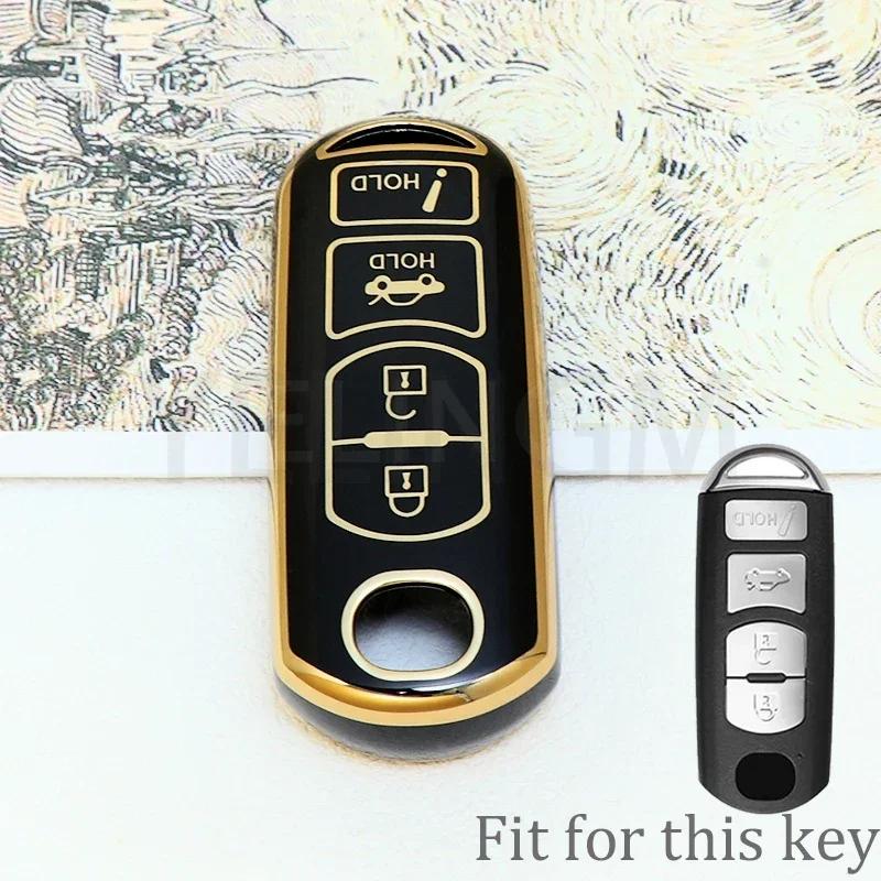 Shell For Mazda 2 3 6 Cx-5 Cx5 Cx-3 Cx7 Cx-9 Cx30 Atenza Axela Demio 4 Button Tpu Car Key Case Cover Key Protector Accessories