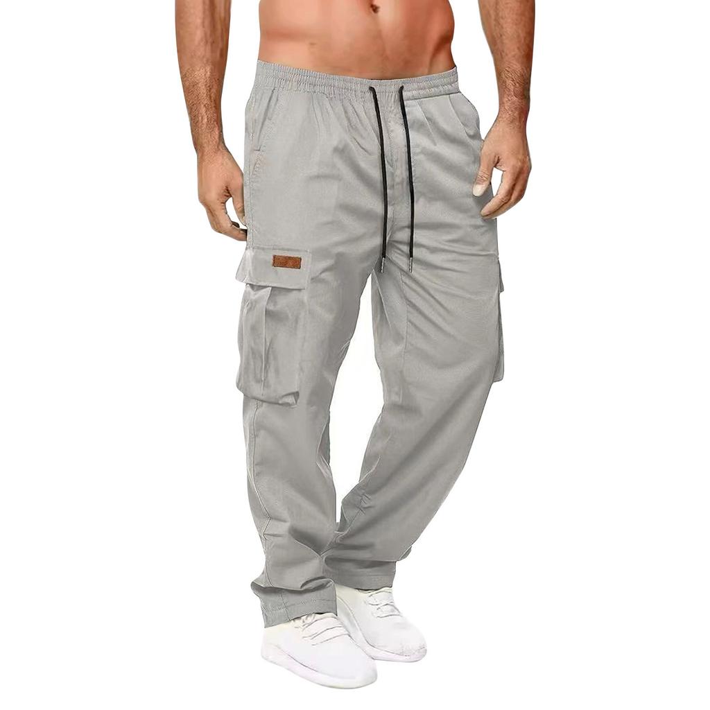 Men's Solid Color Loose Overalls Men's Casual Fashion Sweatpants