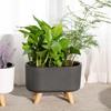 Self Watering Planter with Water Level Indicator Desktop Lazy Flowerpot Self Absorption Planter Pot for Home Office Decoration