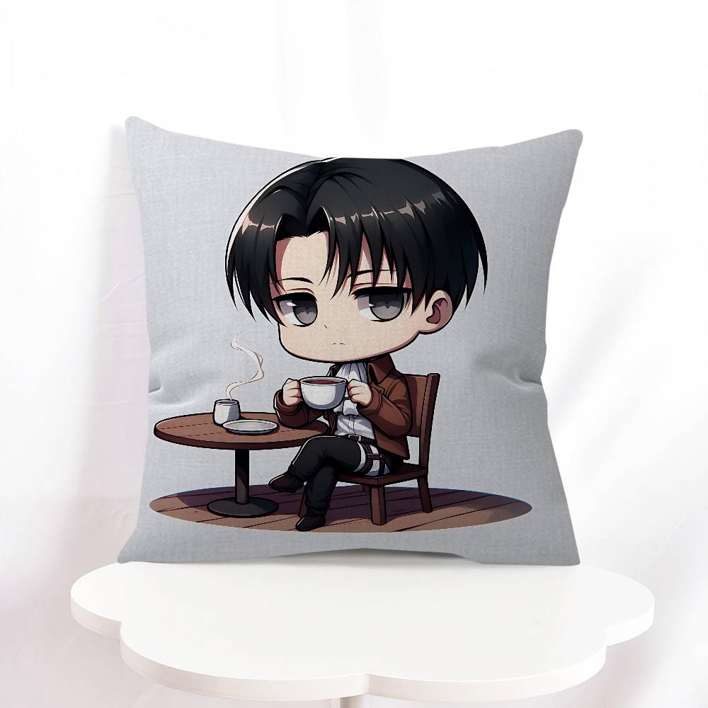 L-Levi Ackerman Personalized Pillow Dust Cover Bedroom Kids Party Decoration Pillowcase Birthday Children Gift