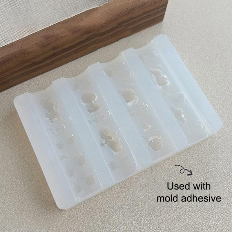 Silicone Nail Mold Flower French Style Nail Decorations Nails Diy Design Stereoscopic Stamping Plate Nail Tools Art Supplies
