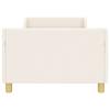 Children s Bed Frame with Headboard Cream 90 x 200 cm Boucle