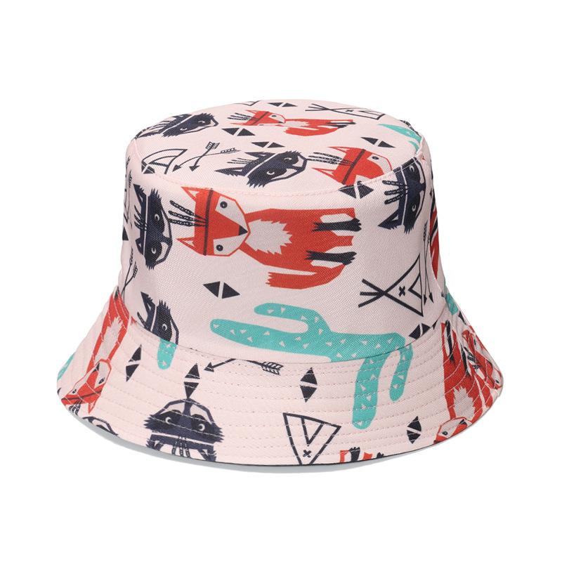 Sunshade Cute Hat Donut Ice Cream Hot Air Balloon Pattern Womens Fisherman Hat