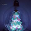 24" Inflatable Christmas Ball with LED Light Outdoor Blow Up PVC Ball Decorations with Santa/Reindeer/Snowman Figurine for Yard Pool Garden Decor