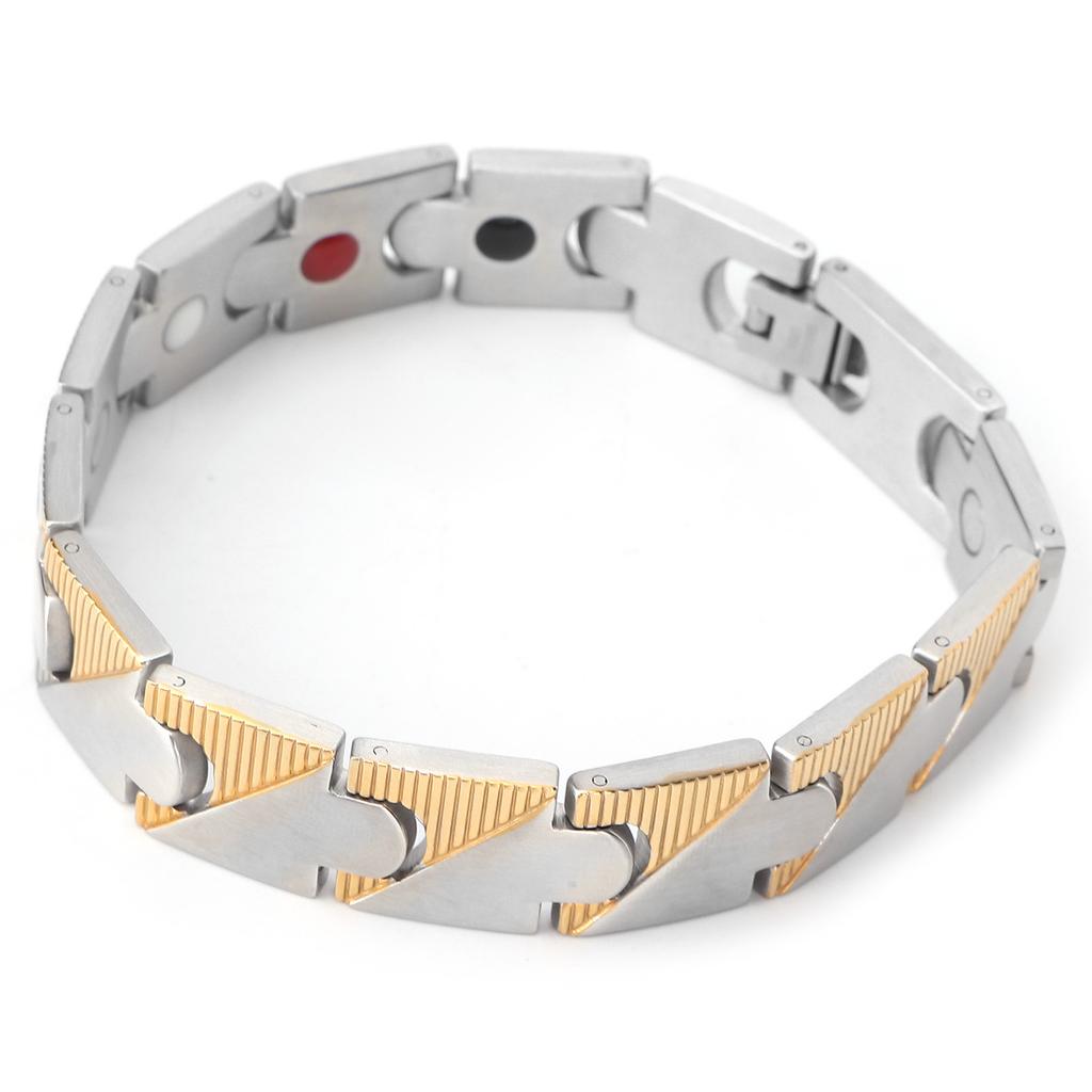 Einfaches stilvolles Titanstahl Magnettherapie Armband Schmerzlinderung Herren Magnetarmband