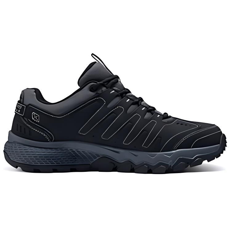 Skechers Comfortable Versatile Shock Absorbing Breathable Low Top Running Shoes Men sneakers Black 237615-BKCC