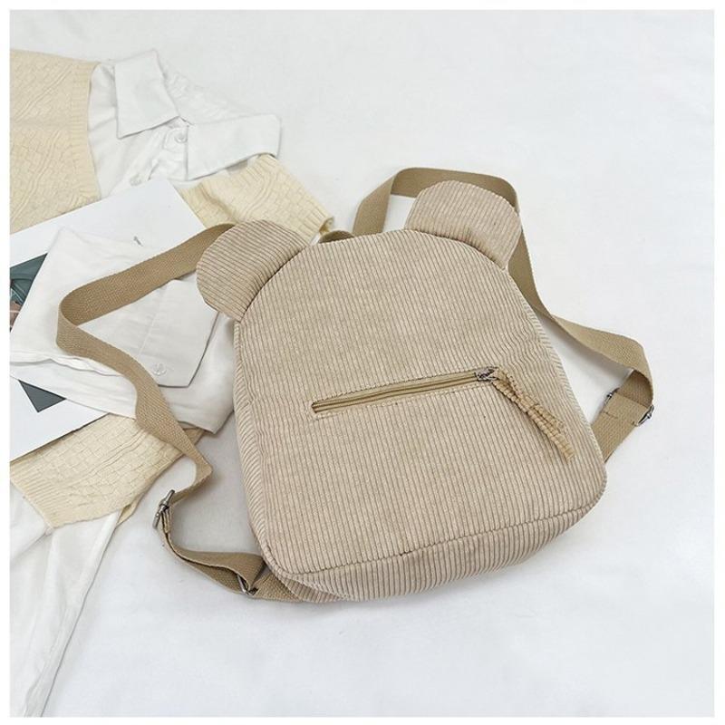 Striped Velvet Personality Trend Casual Simple Travel Bag Spring New Corduroy Fashion Women's Bag Backpack