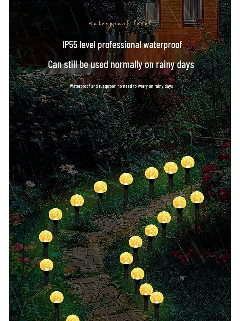 Solar Bubble Ball String Lights - Outdoor Fairy Lights for Courtyard, Path, and Lawn Decor