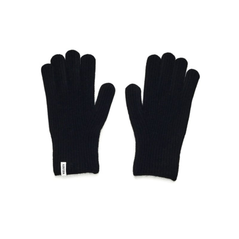 Velsey Wool Blended Classic Lip Glove [BLACK]
