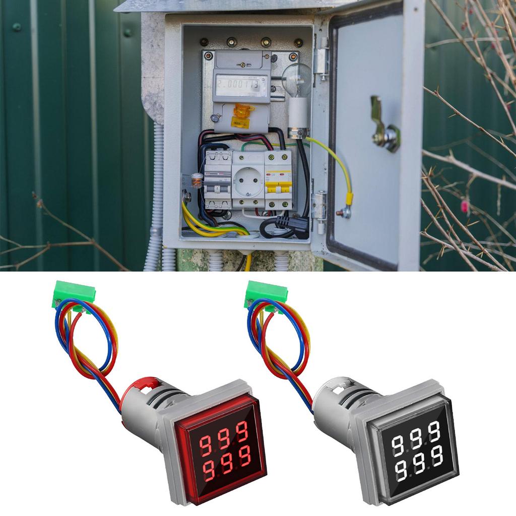 Digitaler Zähler mit 22mm Lochmontage, quadratischer Zähler, 6-stellig 0-999999, AC220V, Zähler mit Belüftungsloch