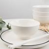 Pure White Ceramic Rice Soup Bowl