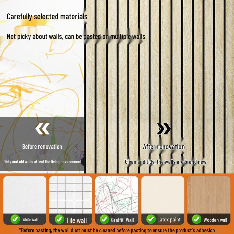 Tapet Autoadeziv 3D cu Aspect de Lemn pentru Fundal TV și Pereții Dormitorului