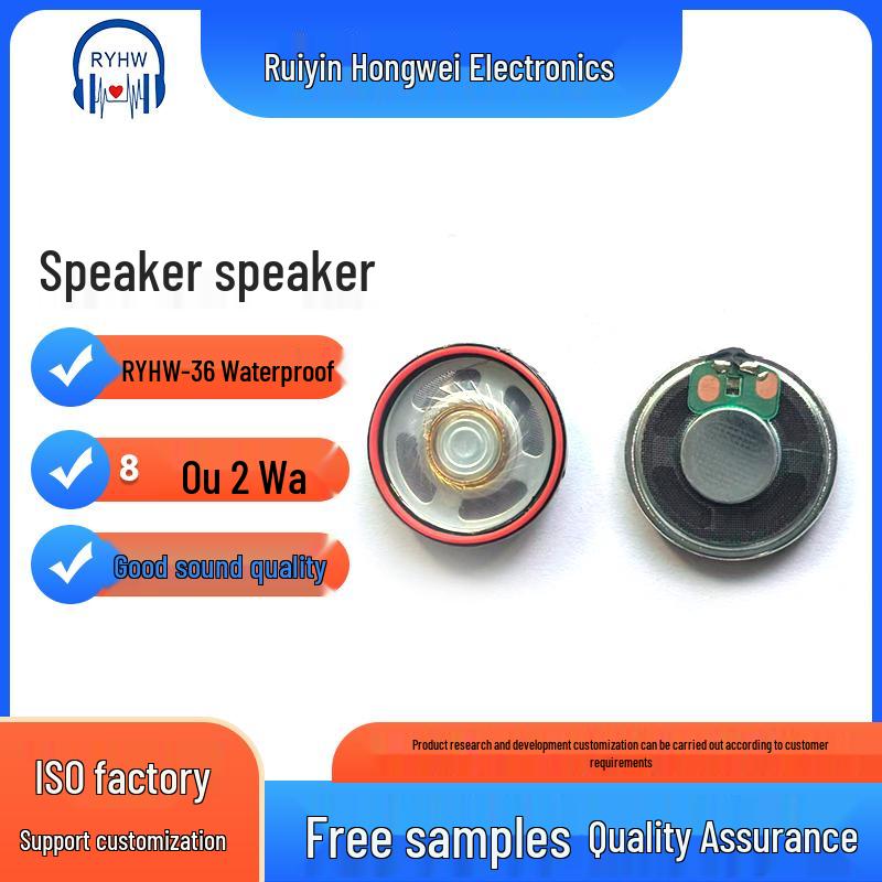 36mm IP68 Waterproof 8 Ohm 2W Speaker with Internal Magnet for Walkie-Talkies