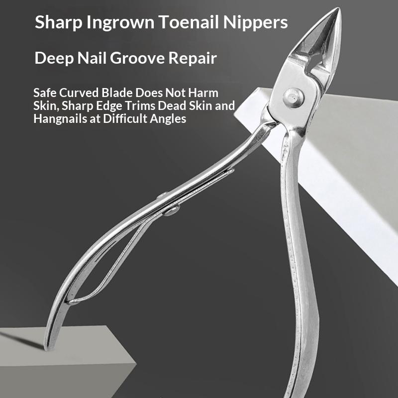 8/19Pcs Home Nail Clipper Set Large Dead Skin Pliers Diagonal Small Eyebrow Clipper With Leather Sleeve For Personal Grooming