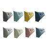 Headboard Wedge Pillow Triangular Headboard Cushion with Side Pocket Bed Bolster Pillow with Removable Cover for Daybed Reading Working Relaxing