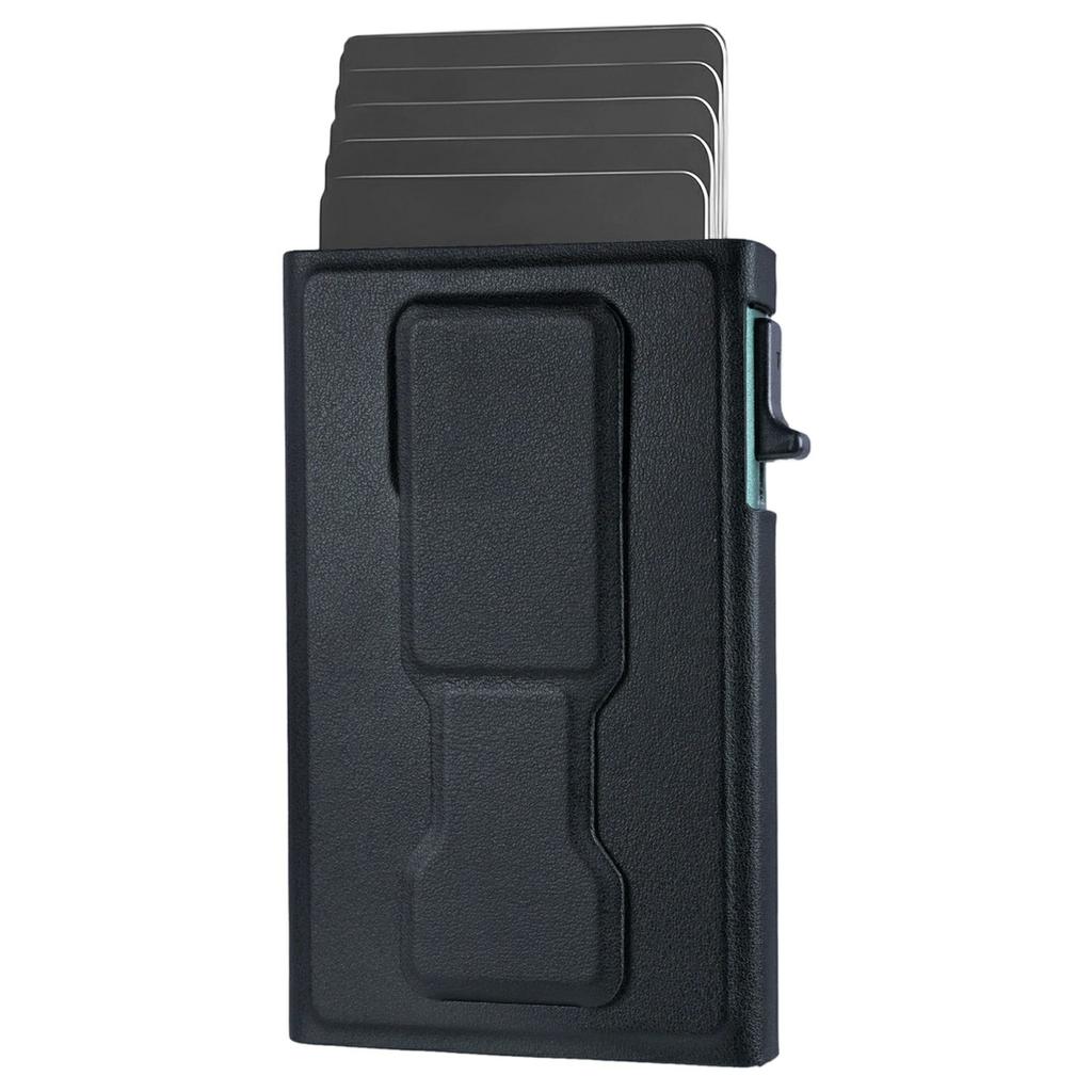Magnetic Auto Pop-Up Card Holder for Cell Phones Back Kickstand RFID/NFC Blocking