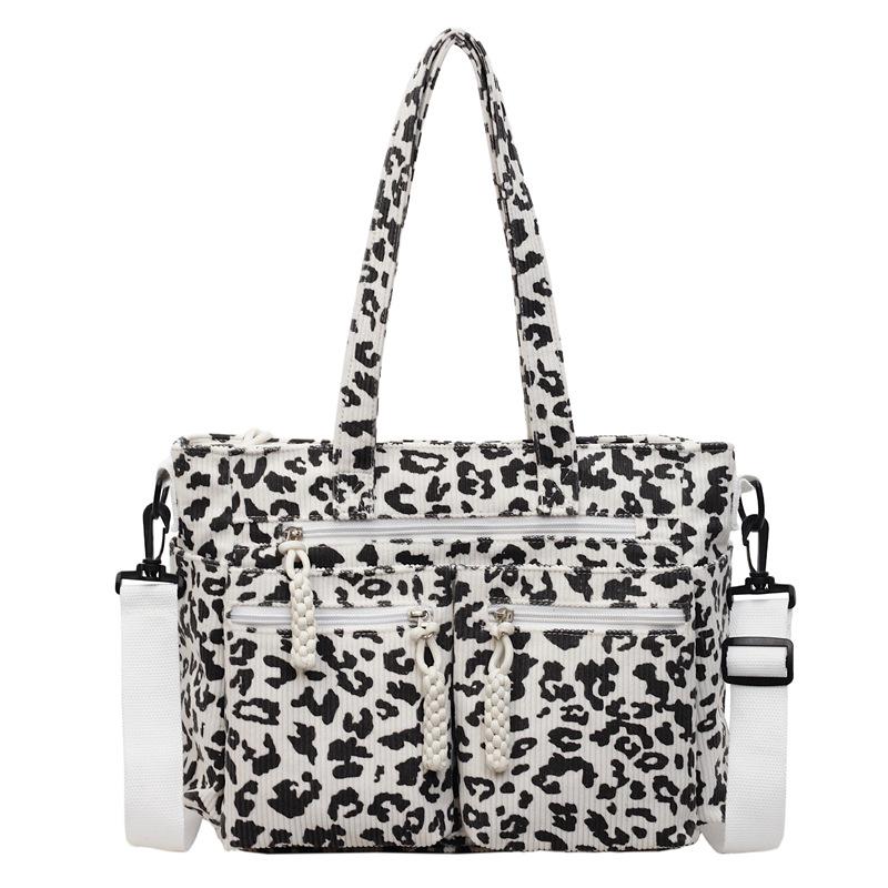 Women's Leopard Print Tote: Versatile Large Capacity Shoulder & Crossbody Bag