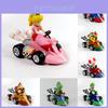 Presentes Super Mario Kart Princesa Peach Carro Figura Pull Back Coleção de Brinquedos de PVC Com Membros Desmontáveis