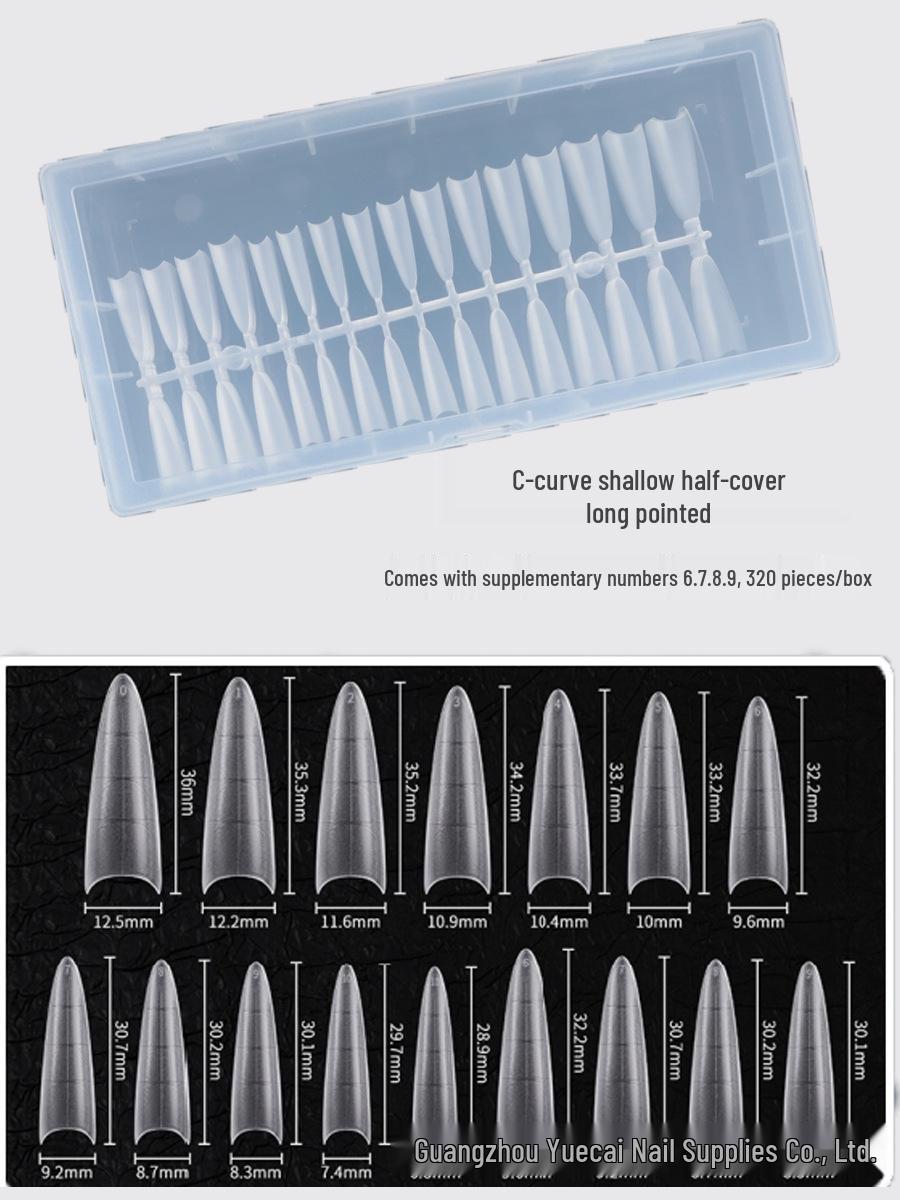 

Crescent Moon Nail Art Tips: Super Thin French Extension Patches for Salon Use - 320 ct.