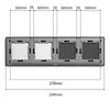 BSEED Double 1/2/3Gang Touch Switch Plus Dual Socket Crystal Glass Panel EU Standard 299mm  DIY Part Front Panel Without Switch