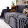 Winter Sofa Towel Shu Cotton Lint Solid Color 2024 New Thickened Warm Sofa Cover Cloth Straight Row Sofa Seat Cushion
