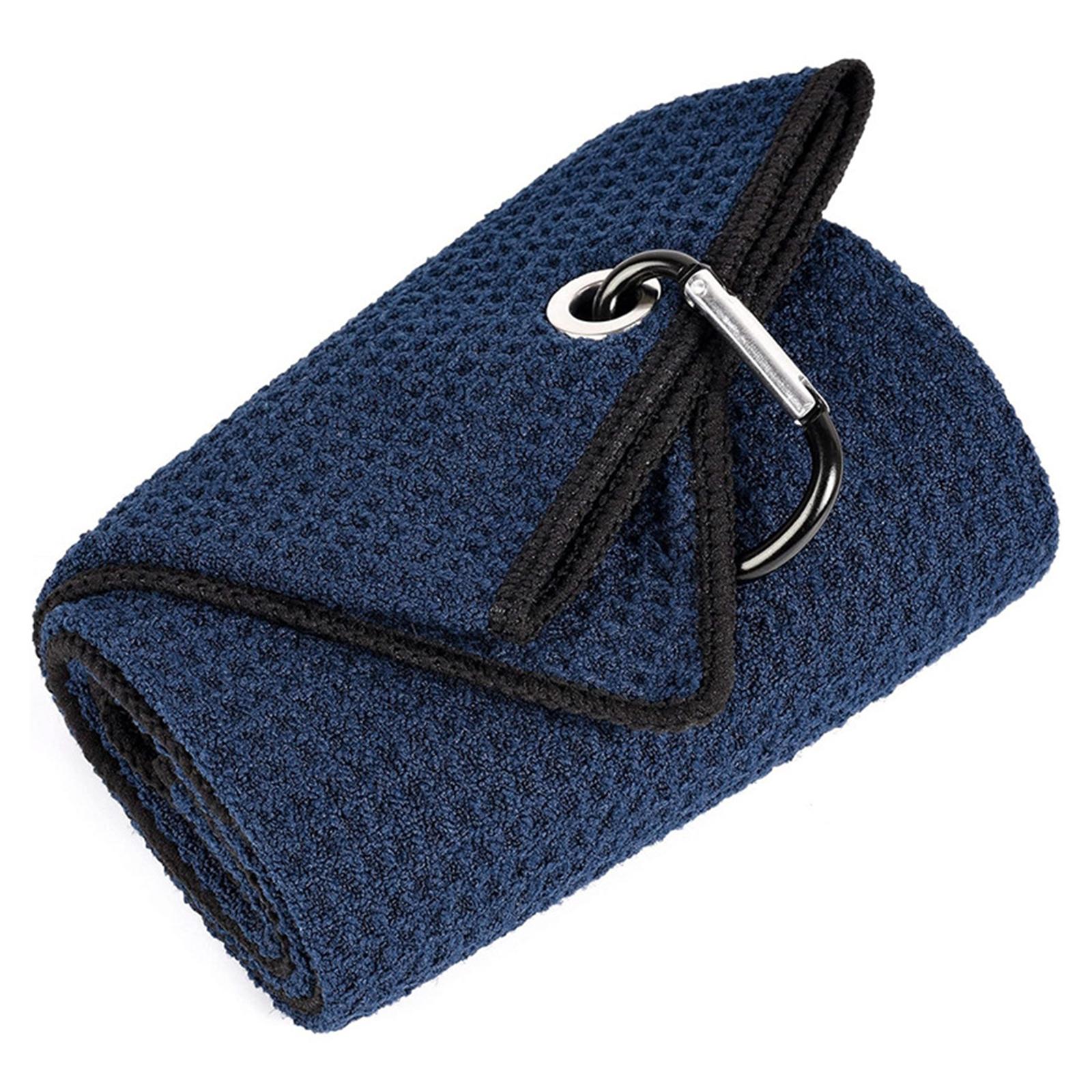 

Полотенце для гольфа из микроволокна, чистящее средство, салфетка для чистки головок гольфа с пряжкой, крючком, зажимом для сопротивления, салфетка для протирки клюшек для гольфа синий