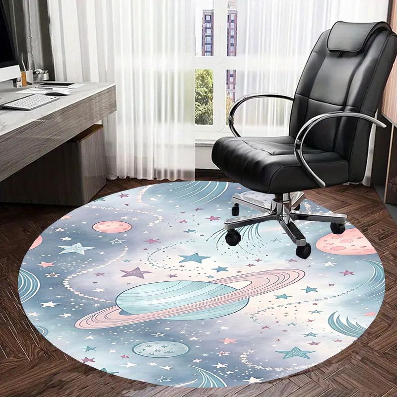1PC Space Planets Non-Slip Floor Round Carpet, Office, Family, Bedroom, Large Area Rug Indoor Rugs, Vibrant Colors-Z0485