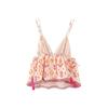 Jnleaog New Arrival Women's Clothing Sequin Embroidery Accessories Tops Retro Casual Vacation Sexy Backless Underwaist Sling