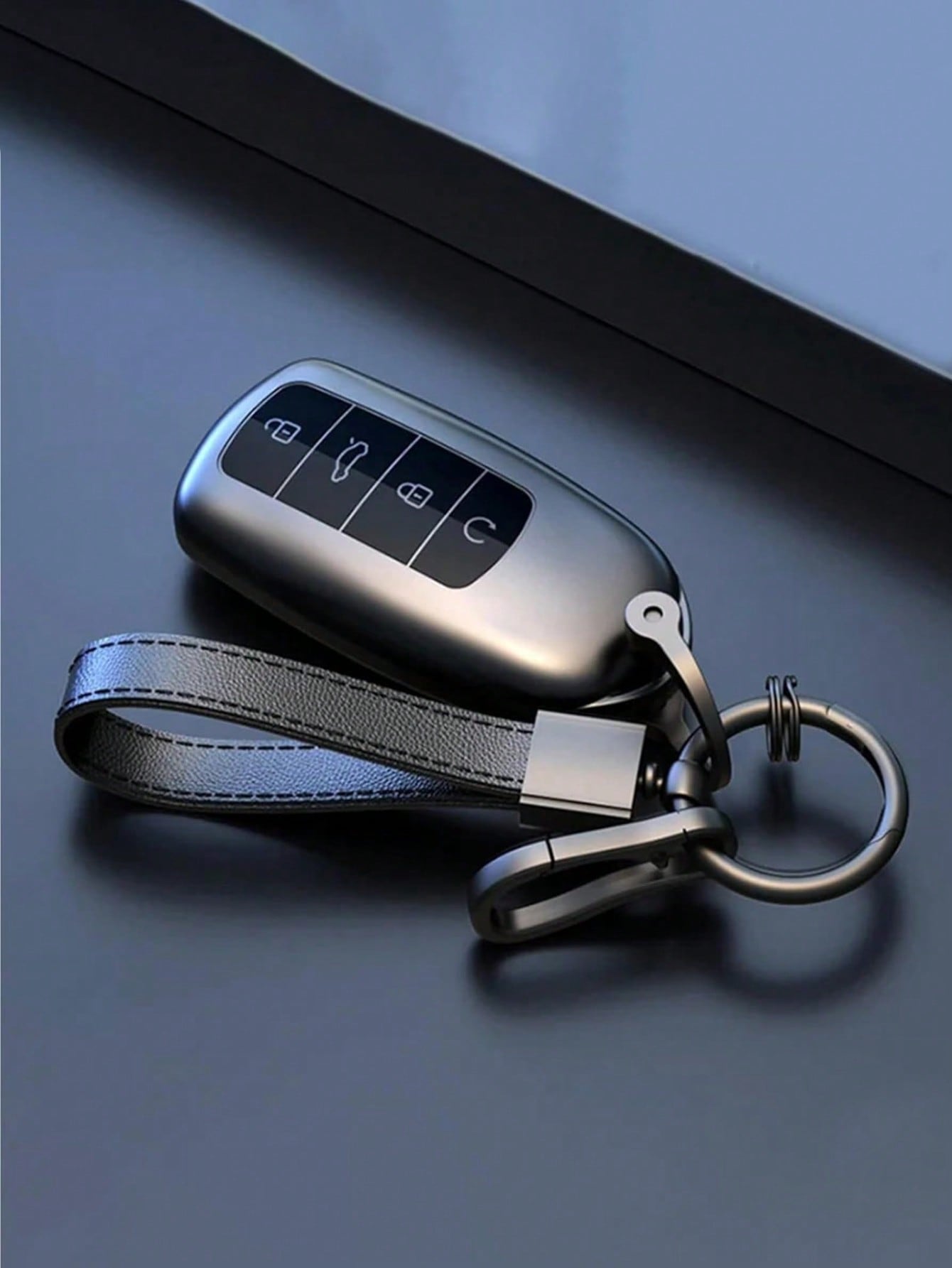 

Серый титановый чехол-брелок из ТПУ (для Chery) - Нано-защита от отпечатков пальцев, Микро-матовое покрытие, Точно подходящий защитный чехол