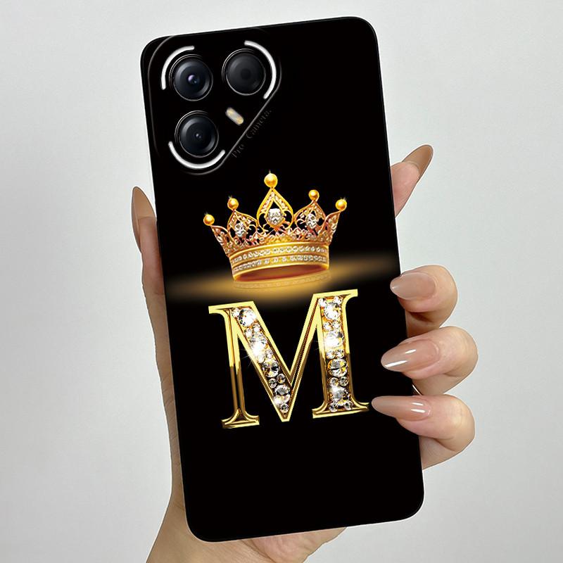 For Tecno Pova 7 Pro Ultra 5G Case Luxury Crown Letter Silicone Soft Phone Case For Tecno Pova7 Pro Ultra Shockproof Back Covers