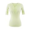 Lace Splicing Medium-sleeved T-shirt Women's Summer New American Spice Girl Solid Color V-neck Slim-fitting and Thin Bottoming Top