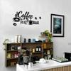 Kovová cedule Coffee Bar: Design fazole pro stylovou domácí dekoraci. Okouzlující kovová nástěnná dekorace: Kávový a čajový bar Art pro domov a kancelář.