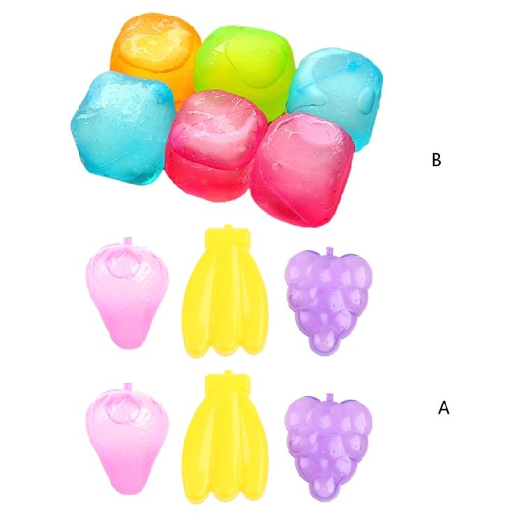 6 Pcs Plastic Cooling Ice Cubes Non-Melting Washable Ice Cubes for Gatherings