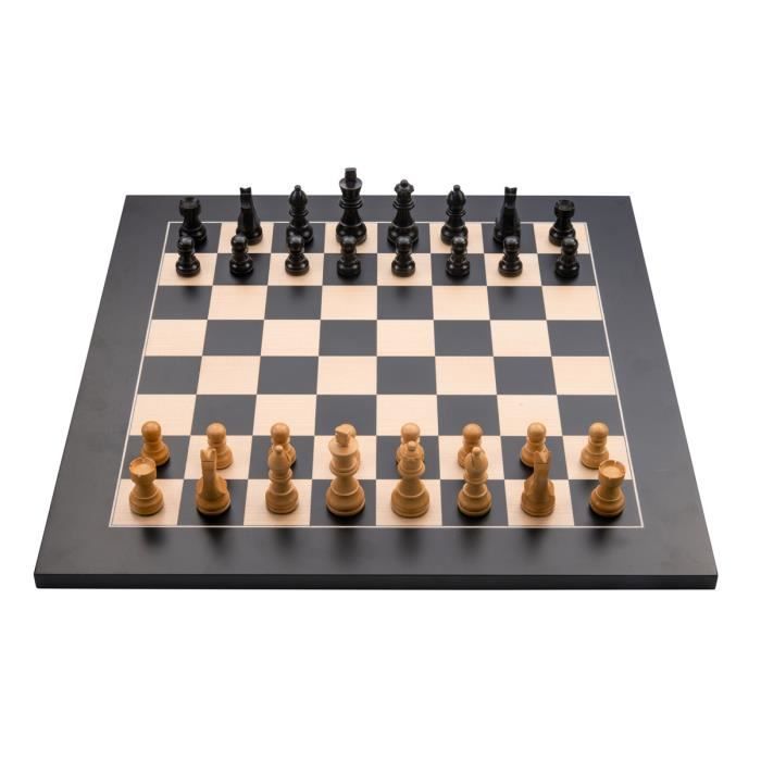Jeu d'échecs en Bois - ENGELHART - Luxe - 50 cm x 50 cm - Pièces en Buis - Coffret en Bois