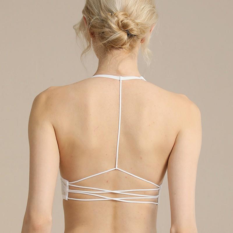 French Lace Front Bralette With Backless Design Wirefree Soft Cup Full Bust Comfort