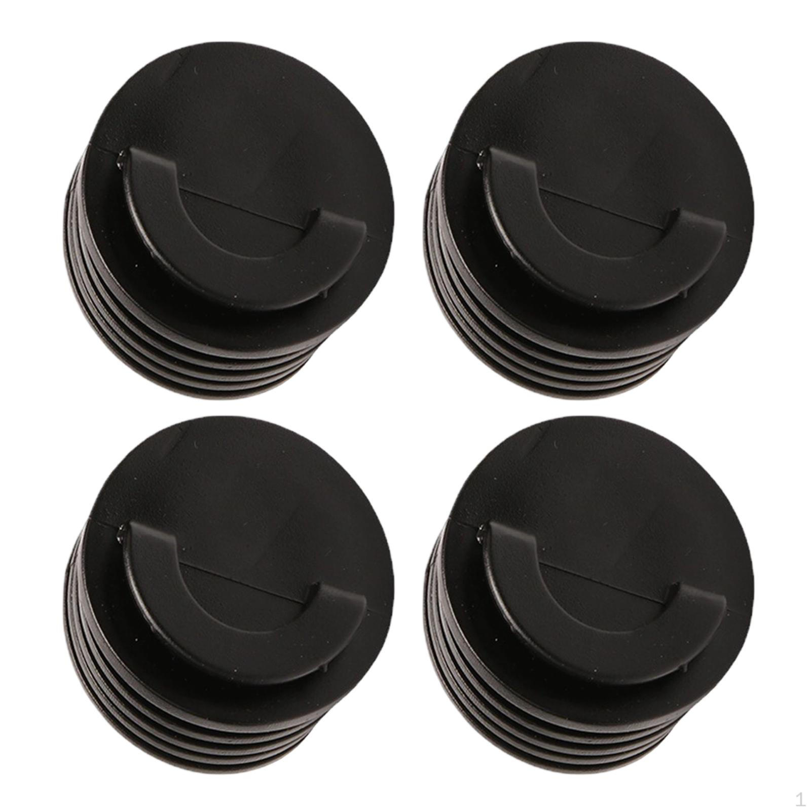 

4 Black Drain Plugs for Canoe S