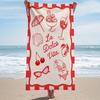 Boho Spiritual Yoga Lotus Beach Towel Large Quick-Drying Towel Serene Meditation Figure Intricate Floral Design Towel for Beach