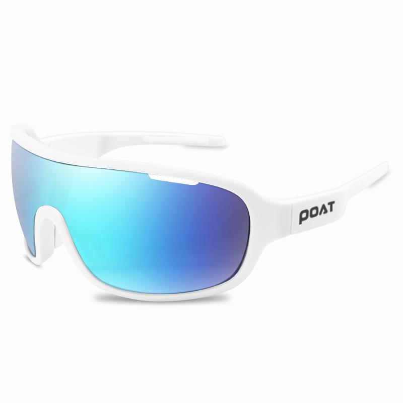 POAT Outdoor Sports Men Women Sunglasses Extra Lens Cycling Eyewear Fashion Bike Bicycle Mtb Goggles with Case UV400