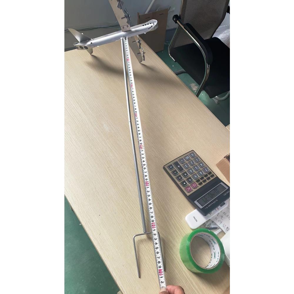 Festning Fly Vindmølle Metallhåndverk Hage Gårdsplass Ornament 3d Dekorasjon Vindklokke