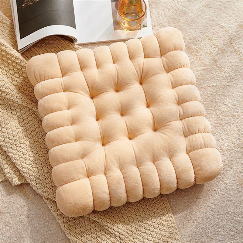 M-Modern-Biscuit Shape Cushion,Thickened Cushion,Plush Chair Cushion,Decorative Comfy Seating Cushion For Seat Gift Balcony