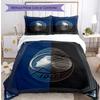 Set Biancheria da Letto Stampato 3 Pezzi Atalanta FC Traspirante Copripiumino con Federe Biancheria da Letto Decorativa per Camera da Letto Casa