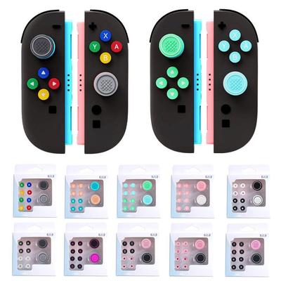 Colorful Silicone Button Cap For Switch 2 Button Grips Caps Joystick Cap+button Sticker Set Game Console Accessories