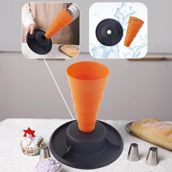 Piping Bag Holder Stand Plastic Pastry Bag Stand for Cake Decorating Kit Baking Tool Organizer for Pastry Bags
