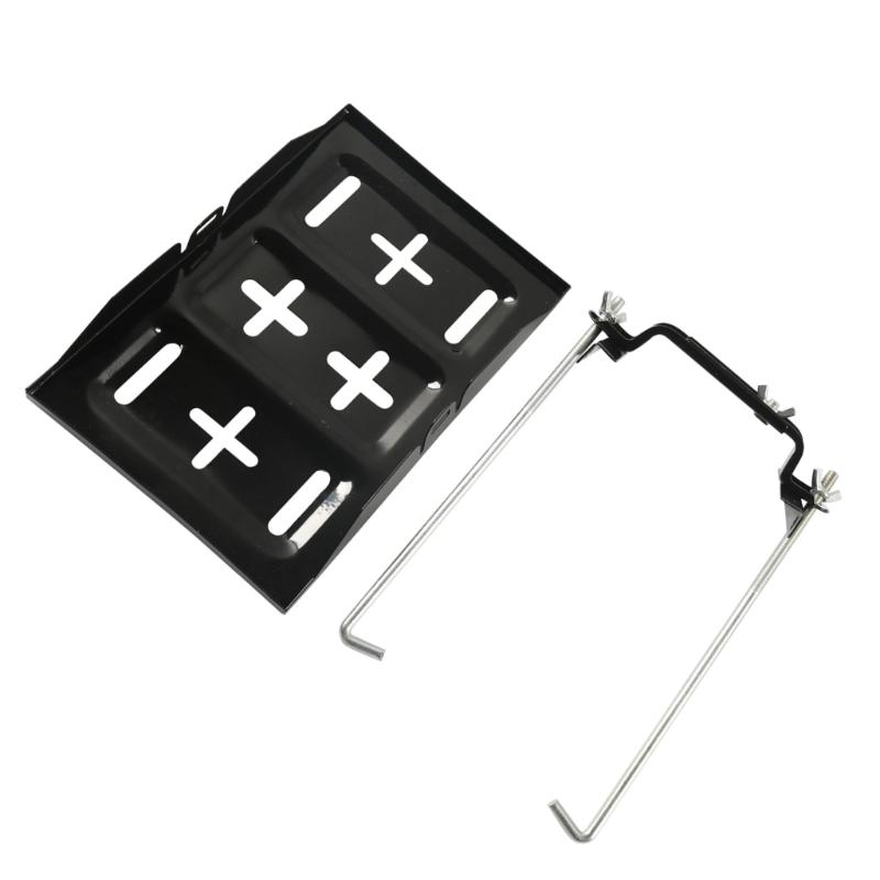 Iron Automotive Battery Tray Adjustable Universal Battery Hold Down Tray Bracket for Safe Vehicle Storage