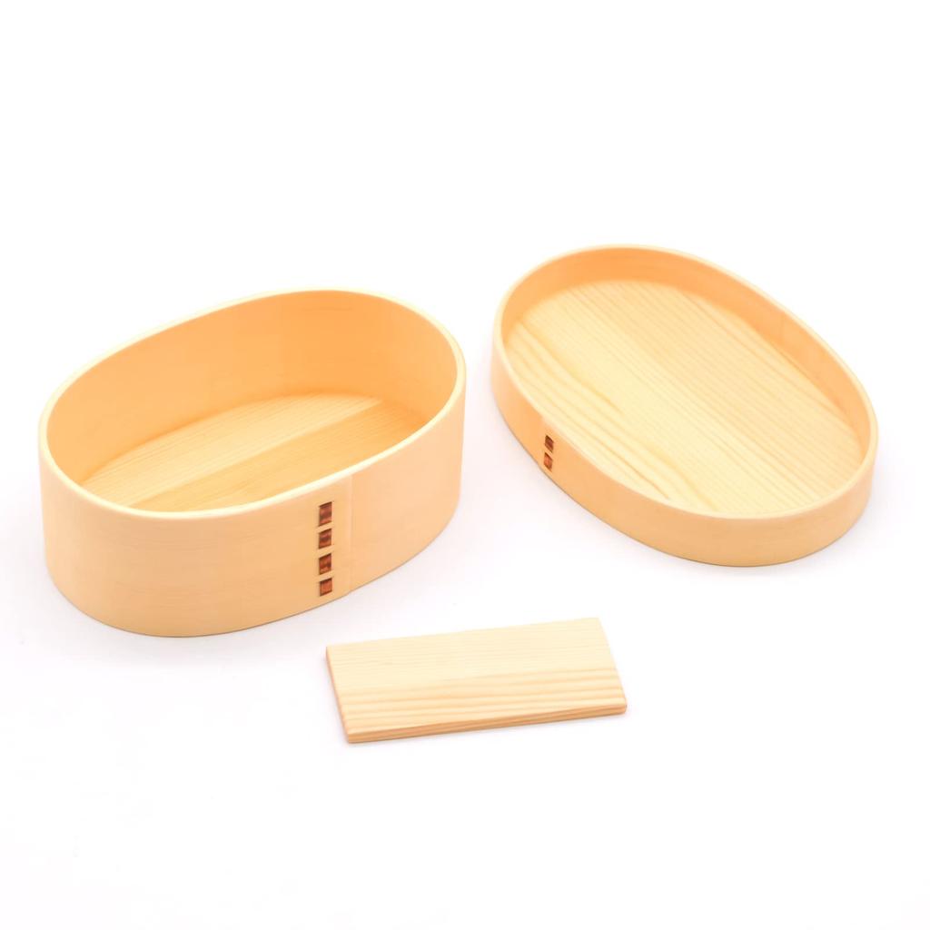 Magewappa Bento 15 X 10 Lunch Box, Wooden, Approx. Cm, Box, One-tier, Natural, A-39-273264