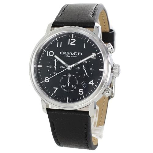 

Мужские часы Coach из черной кожи 14602539