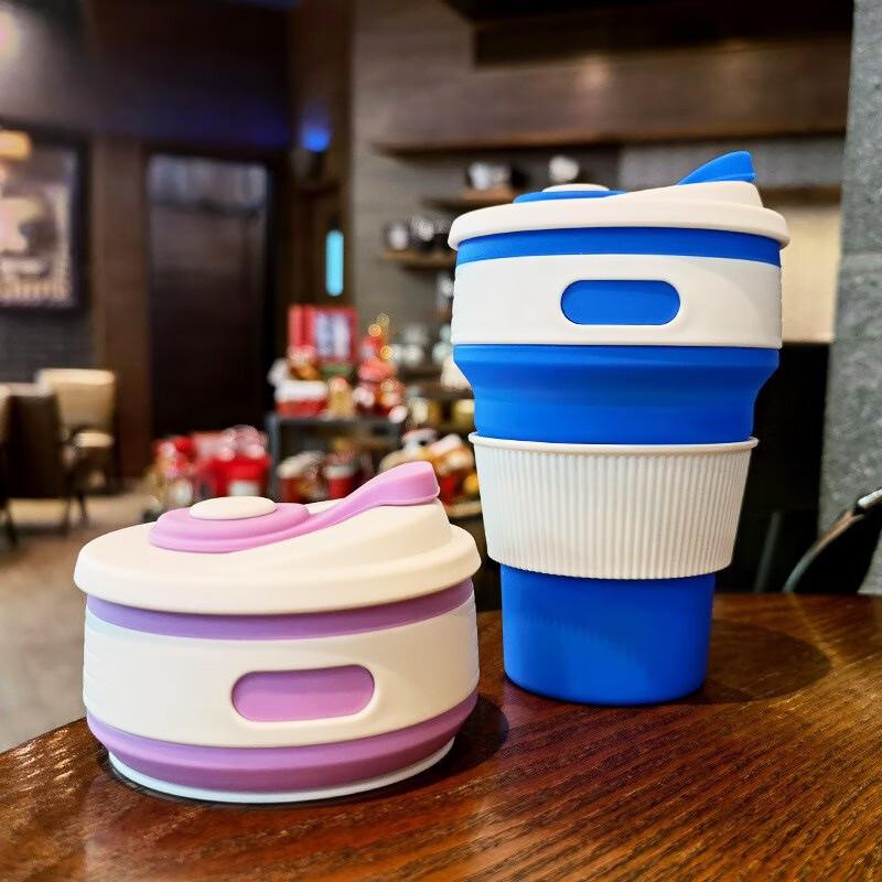 Portable Collapsible Silicone Cup with Carabiner