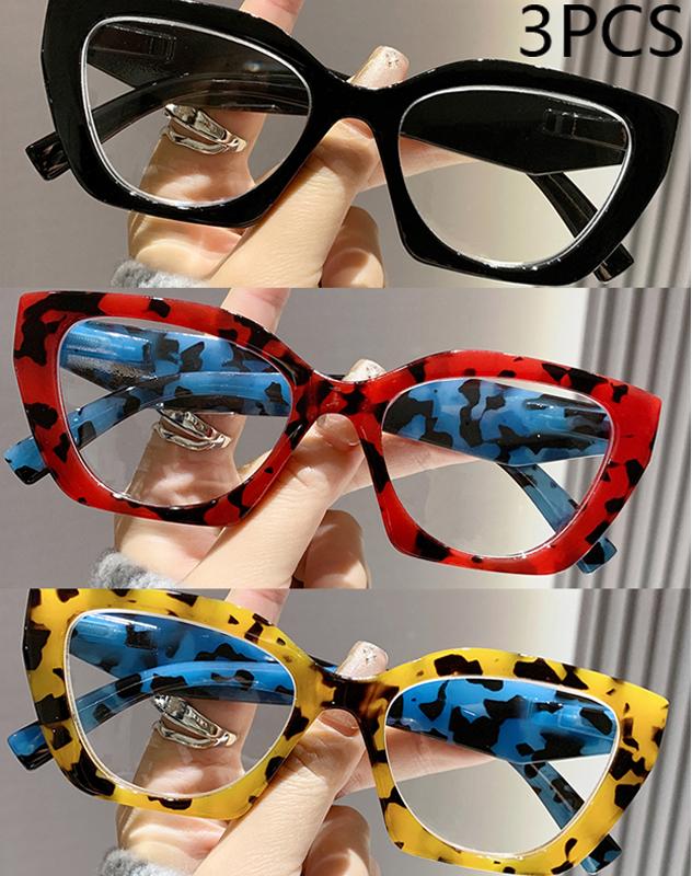 2/3PCS Reading Glasses Retro Leopard Print Flower Elderly Single Light Trendy Personality Large Frame Reading Glasses 2220