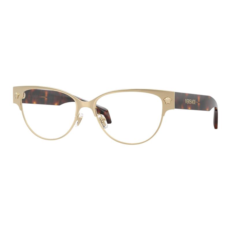 Versace Temple logo design metal cat eye optical glasses women's gold 65974603 VE13181252-Gold 53/15/140 - h.39